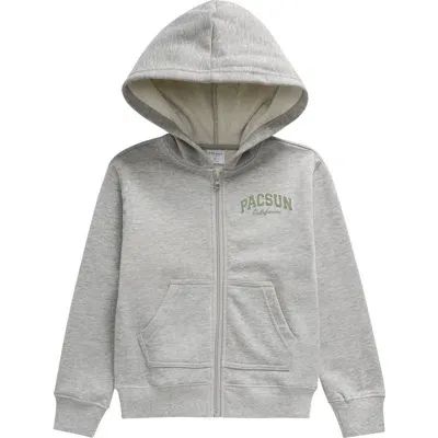 Pacsun Kids' Logo Zip Hoodie In Heather Grey