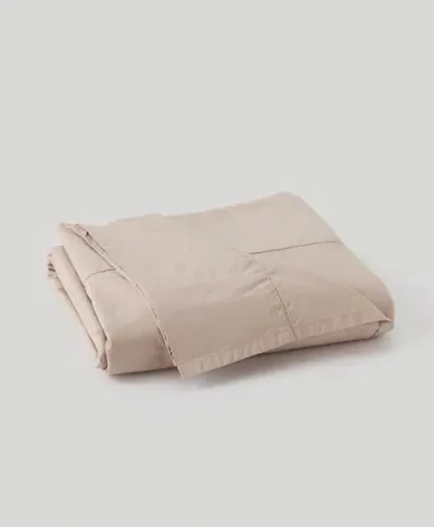 Pact Organic Cool-air Percale Flat Sheet In Oat