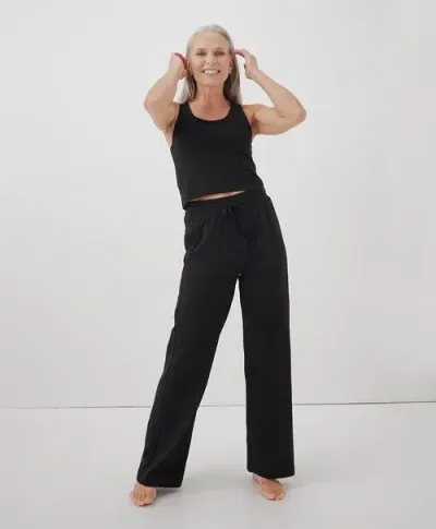 Pact Organic Cotton Cool Stretch Lounge Pant In Black