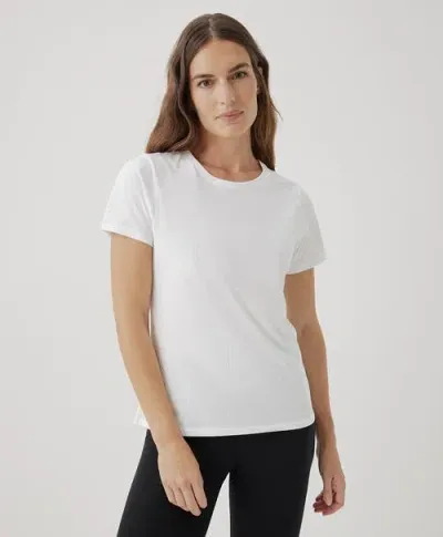 Pact Organic Cotton Softspun Crew Neck Tee In White