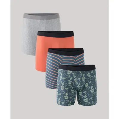 Pact Organic Everyday Extended Boxer Brief 4-pack In Touchdown