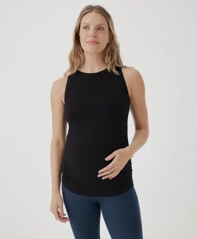 Pact Organic Maternity Everyday Tank In Black