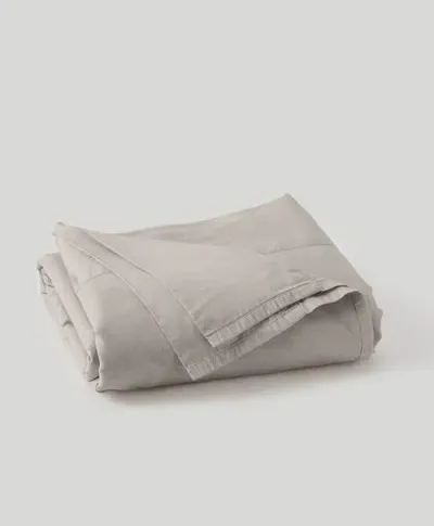 Pact Organic Room Service Sateen Flat Sheet In Dove Grey