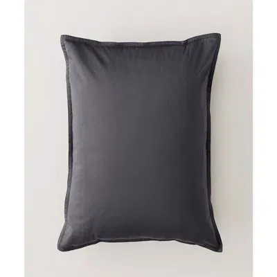 Pact Organic Room Service Sateen Sham 2-pack In Charcoal