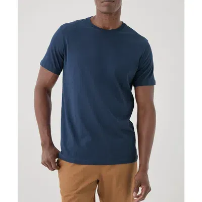 Pact Organic Softspun Crew Neck Tee In French Navy