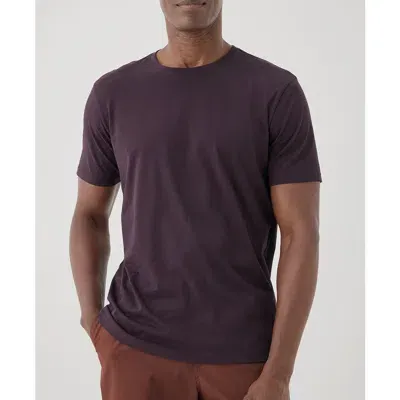 Pact Organic Softspun Crew Neck Tee In Plum