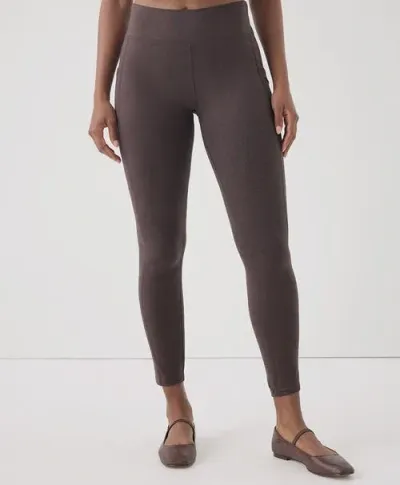 Pact Purefit Pocket Legging Made With Organic Cotton In Chocolate Heather