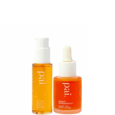 Pai Skincare Rosehip Bioregenerate Oil 10ml And Light Work Rosehip Cleansing Oil 28ml Duo In White