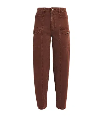 Paige Alexis Cargo Trousers In Brown