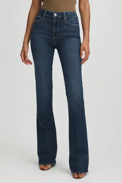 Paige Ancient Blue High Rise Flared Jeans