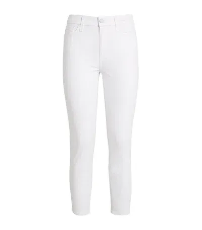 Paige Hoxton Crop Skinny Jeans In White