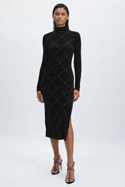 Paige Devoré Midi Dress In Black