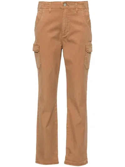 Paige Drew Straight Cargo Trousers In Brown