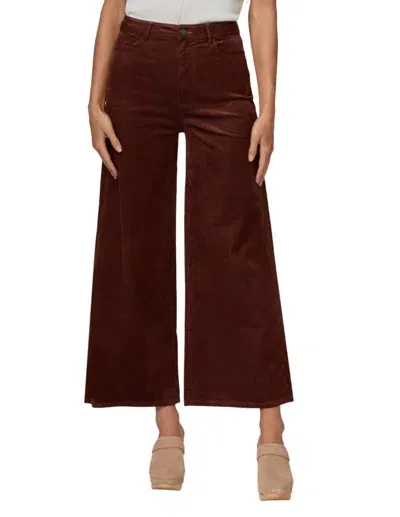 Paige Harper Ankle Pant In Rosewood In Bordeaux