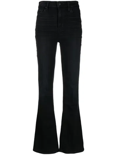 Paige High-rise Flared Jeans In Black