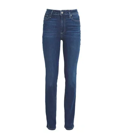 Paige Hoxton Mid-waist Straight Jeans In Blue