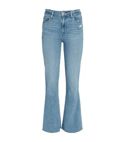 Paige Laurel Canyon Flared Jeans In Blue