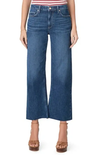 Paige Leenah Ankle Raw Hem Jeans In Saint Tropez In Multi