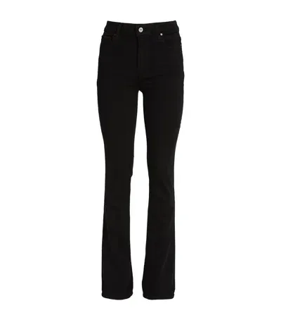 Paige Manhattan High-rise Bootcut Jeans In Black