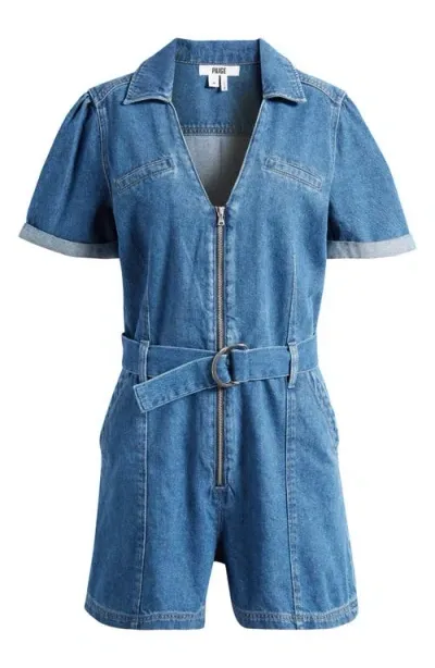 Paige Meg Denim Romper In Merel