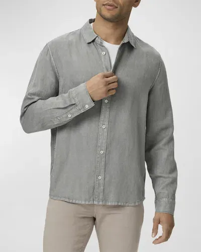 Paige Men's Peters Linen-lyocell Sport Shirt In Vn Sm Rain