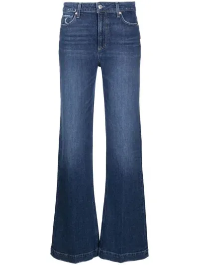 Paige Mid-rise Bootcut Jeans In Blue