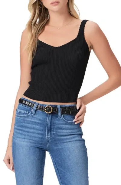 Paige Odile Knit Crop Top In Black