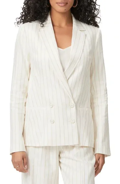 Paige Rosette Pinstripe Blazer In Afterglow/gold