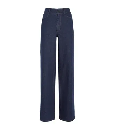 Paige Sasha High-rise Straight Jeans In Navy