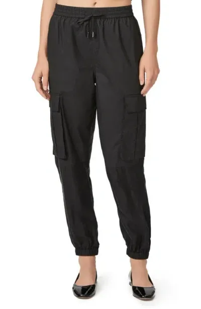 Paige Tucson Pull-on Cargo Joggers In Black