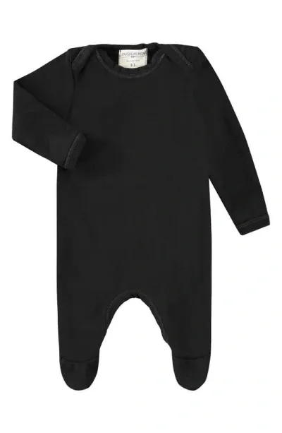 Paigelauren Babies' Rib Lap Footie In Black