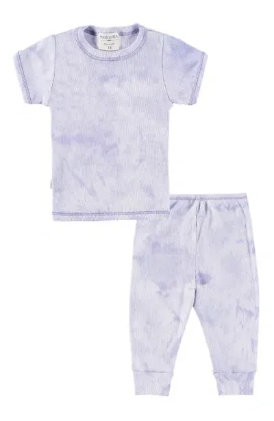 Paigelauren Unisex Ribbed Tee & Pants Set - Baby In Purple