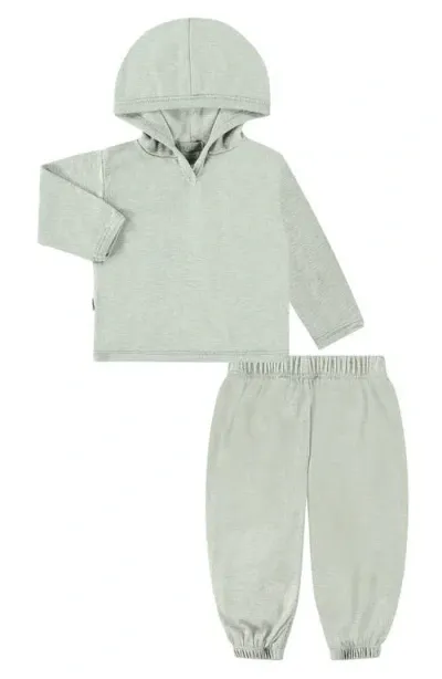 Paigelauren Babies'  Overdye Hoodie & Pants Set In Green