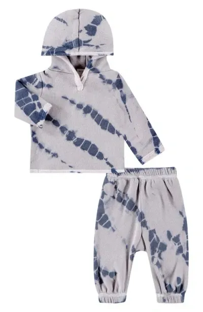 Paigelauren Babies'  Tie Dye Hoodie & Sweatpants Set In Gray