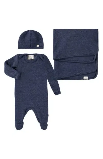 Paigelauren Boys' Welcome Home Footie, Blanket & Cap Set - Baby In Blue