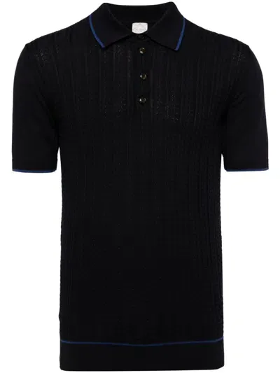 Pal Zileri 3d-knitted Polo Shirt In Blue