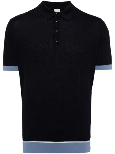 Pal Zileri 3d-knitted Polo Shirt In Blue