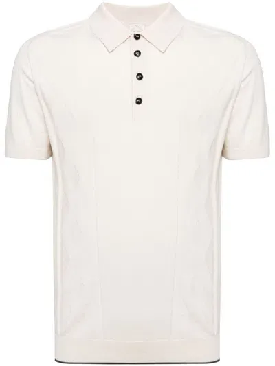 Pal Zileri 3d-knitted Polo Shirt In Neutrals