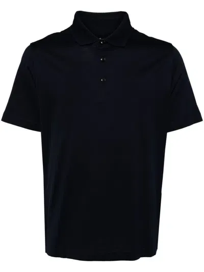 Pal Zileri Cotton Polo Shirt In Blue