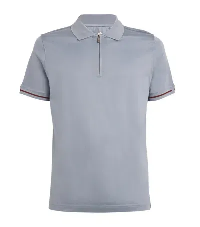 Pal Zileri Cotton Polo Shirt In Blue