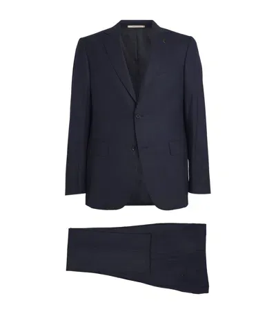 Pal Zileri Wool Check 2-piece Suit In Navy