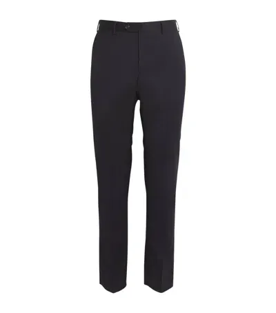 Pal Zileri Wool Slim Trousers In Navy