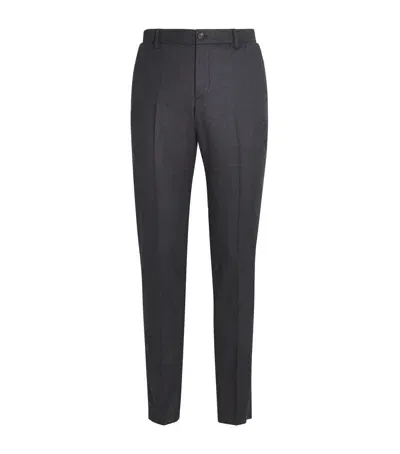 Pal Zileri Wool Tailored Trousers In Grey