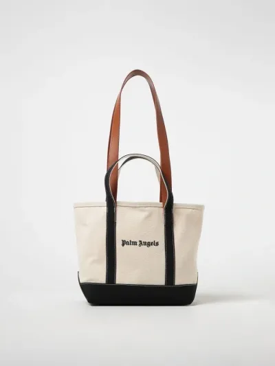 Palm Angels Bag In Cotton Canvas In White