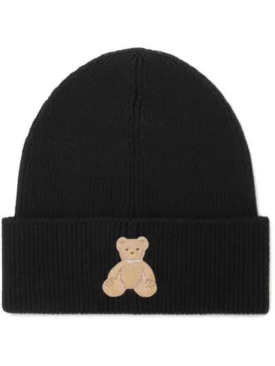 Palm Angels Bear In Mind Beanie In Black