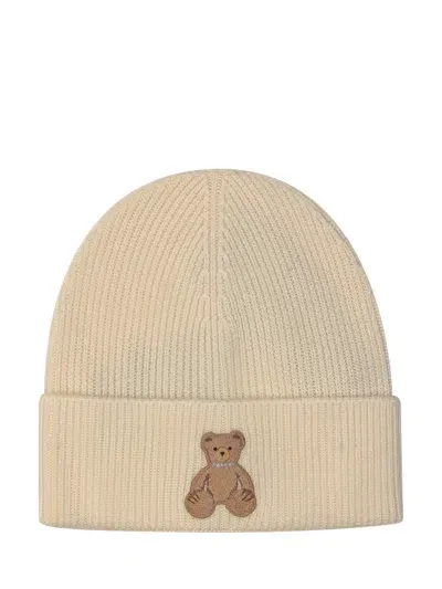 Palm Angels Bear In Mind Beanie In White