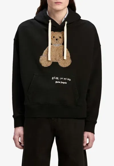 Palm Angels Bear In Mind Hooded Sweatshirt In Black