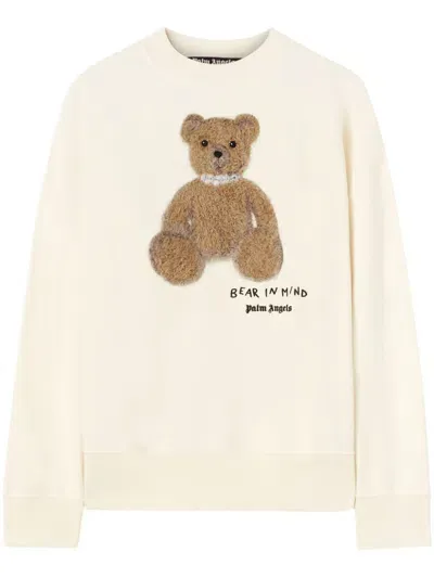 Palm Angels Bear In Mind Crewneck In White