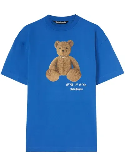 Palm Angels Bear In Mind T-shirt In Blue