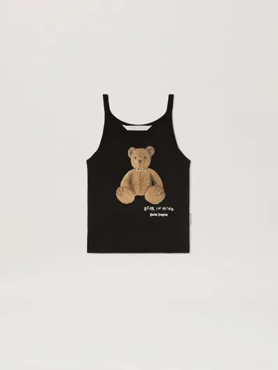 Palm Angels Bear In Mind Tank Top In Black